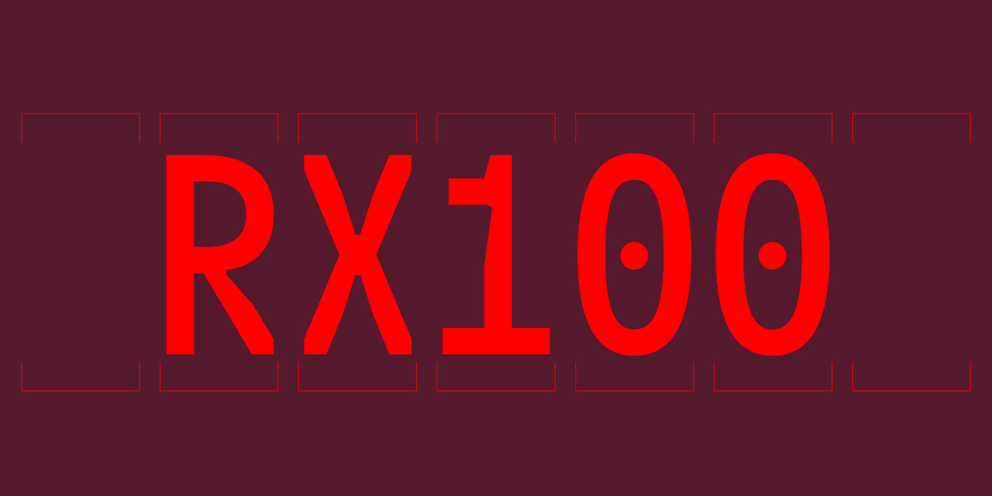 Czcionka RX 100